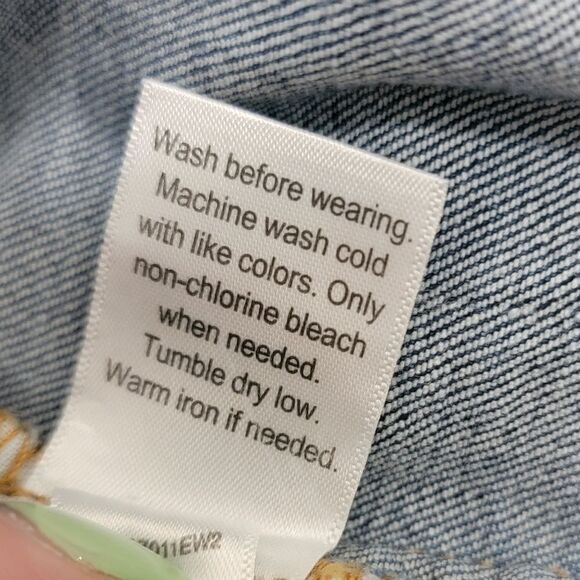 LC Lauren Conrad Jean Jacket Mid Wash Cotton Button Front 4 Pocket Denim Size XS - Picture 9 of 9